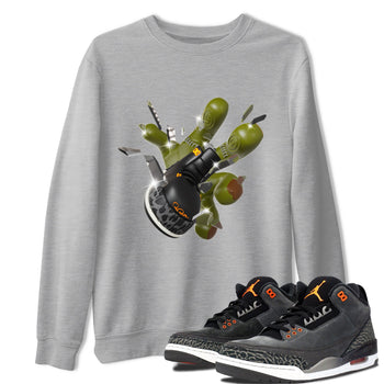Air Jordan 3 Fear shirt to match jordans Got Em Zombie Hand sneaker tees halloween dress AJ3 Fear SNRT Sneaker Release Tees Unisex Heather Grey 1 T-Shirt