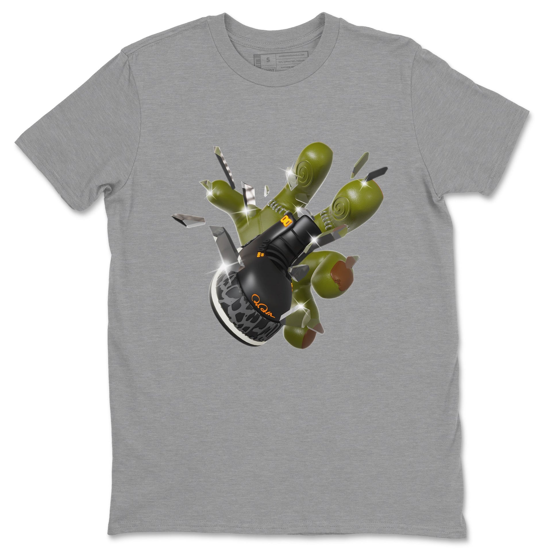 Air Jordan 3 Fear shirt to match jordans Got Em Zombie Hand sneaker tees halloween dress AJ3 Fear SNRT Sneaker Release Tees Unisex Heather Grey 2 T-Shirt
