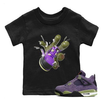 Air Jordan 4 Canyon Purple shirt to match jordans Got Em Zombie Hand sneaker tees halloween dress AJ4 Canyon Purple SNRT Sneaker Release Tees Baby Toddler Black 1 T-Shirt