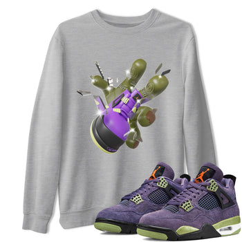 Air Jordan 4 Canyon Purple shirt to match jordans Got Em Zombie Hand sneaker tees halloween dress AJ4 Canyon Purple SNRT Sneaker Release Tees Unisex Heather Grey 1 T-Shirt