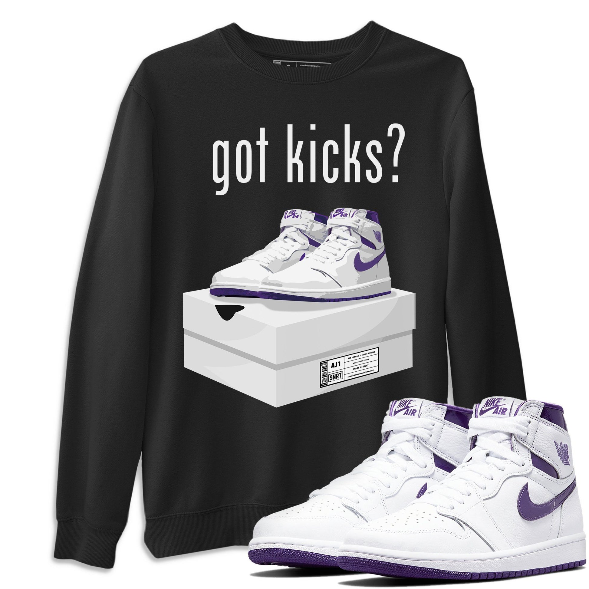 Jordan 1 WMNS Court Purple Sneaker Match Tees Got Kicks Sneaker Tees Jordan 1 WMNS Court Purple Sneaker Release Tees Unisex Shirts