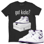 Jordan 1 WMNS Court Purple Sneaker Match Tees Got Kicks Sneaker Tees Jordan 1 WMNS Court Purple Sneaker Release Tees Unisex Shirts