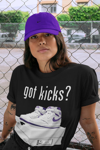 Jordan 1 WMNS Court Purple Sneaker Match Tees Got Kicks Sneaker Tees Jordan 1 WMNS Court Purple Sneaker Release Tees Unisex Shirts