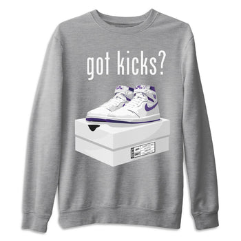 Jordan 1 WMNS Court Purple Sneaker Match Tees Got Kicks Sneaker Tees Jordan 1 WMNS Court Purple Sneaker Release Tees Unisex Shirts