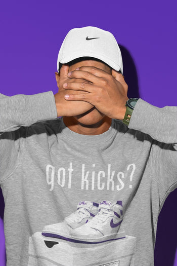 Jordan 1 WMNS Court Purple Sneaker Match Tees Got Kicks Sneaker Tees Jordan 1 WMNS Court Purple Sneaker Release Tees Unisex Shirts