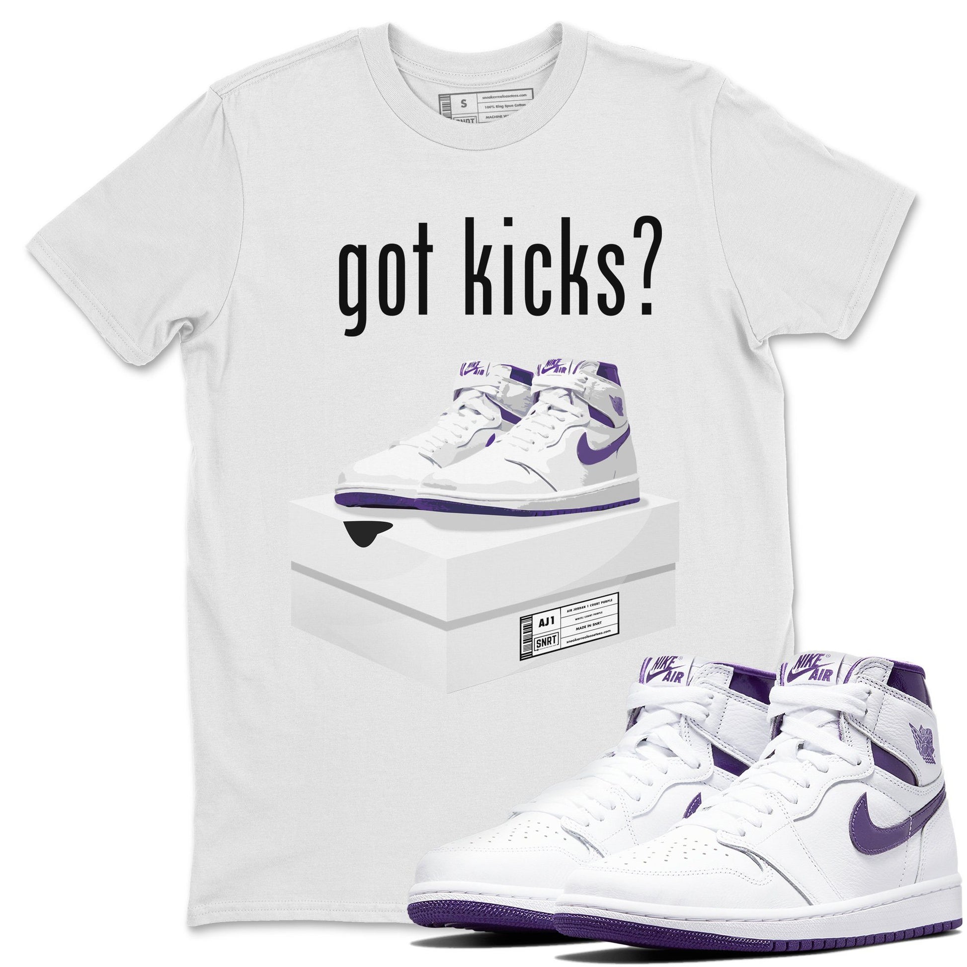 Jordan 1 WMNS Court Purple Sneaker Match Tees Got Kicks Sneaker Tees Jordan 1 WMNS Court Purple Sneaker Release Tees Unisex Shirts