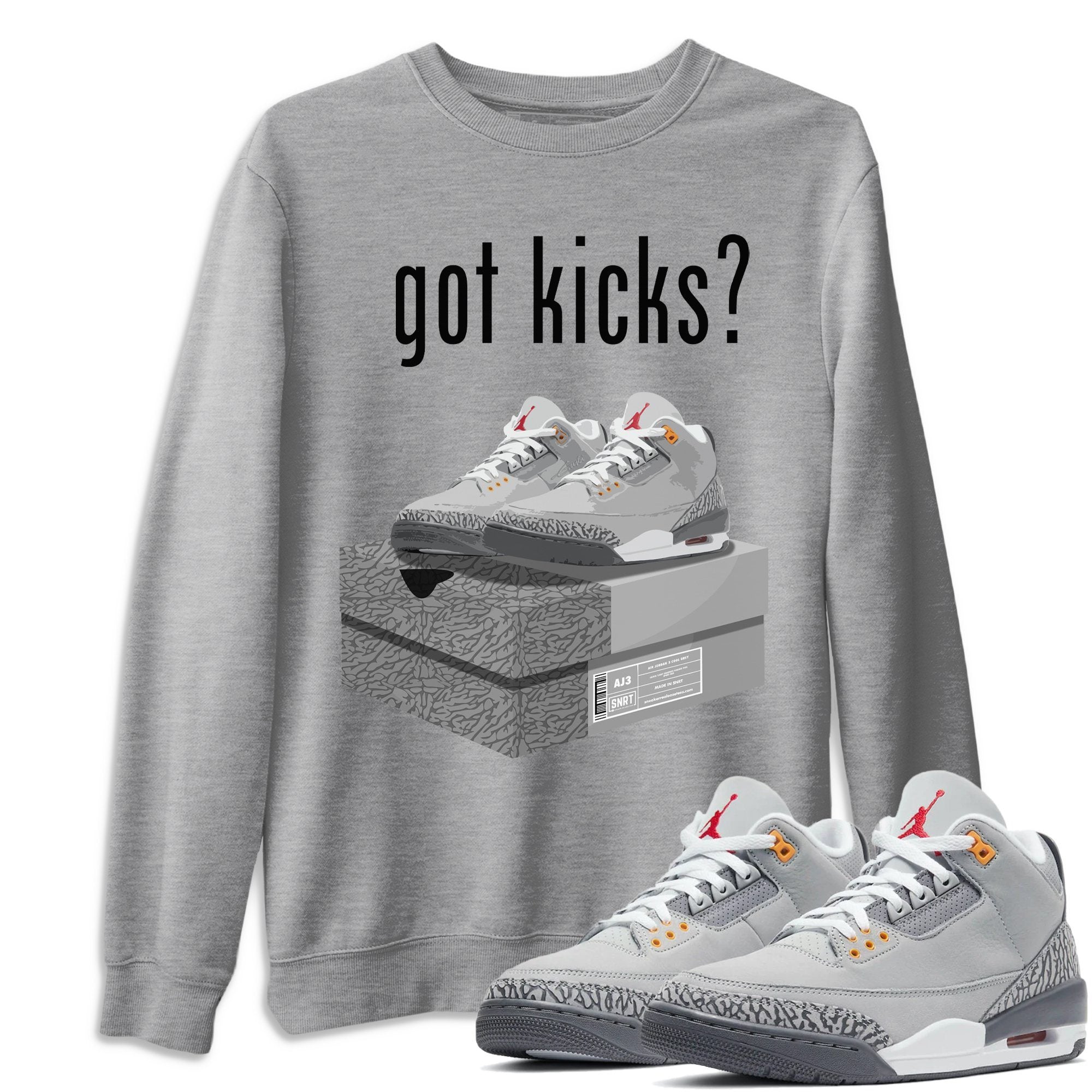 Jordan 3 Cool Grey Sneaker Match Tees Got Kicks Sneaker Tees Jordan 3 Cool Grey Sneaker Release Tees Unisex Shirts