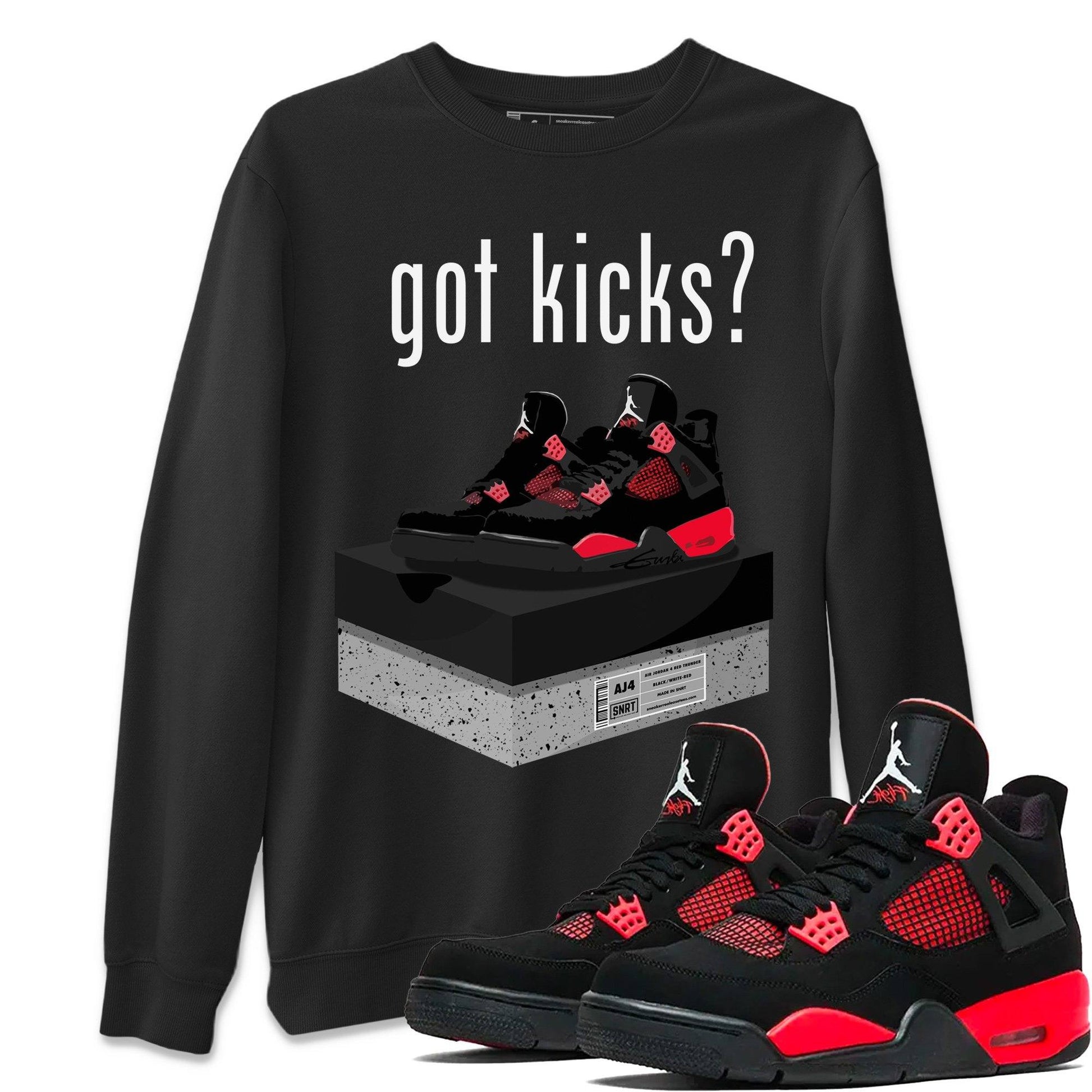Jordan 4 Red Thunder Sneaker Match Tees Got Kicks Sneaker Tees Jordan 4 Red Thunder Sneaker Release Tees Unisex Shirts