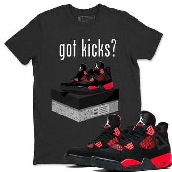Jordan 4 Red Thunder Sneaker Match Tees Got Kicks Sneaker Tees Jordan 4 Red Thunder Sneaker Release Tees Unisex Shirts