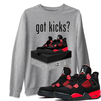 Jordan 4 Red Thunder Sneaker Match Tees Got Kicks Sneaker Tees Jordan 4 Red Thunder Sneaker Release Tees Unisex Shirts