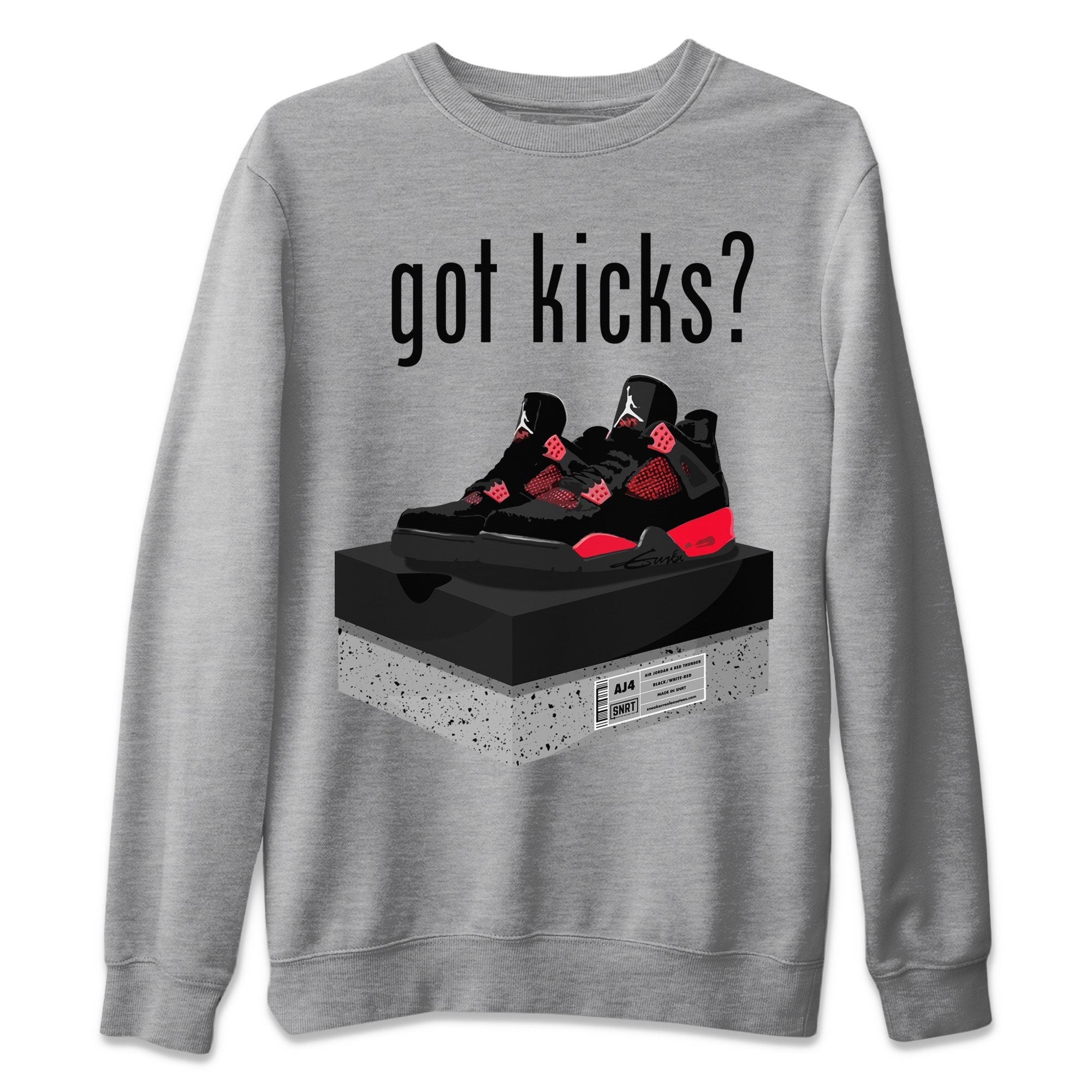 Jordan 4 Red Thunder Sneaker Match Tees Got Kicks Sneaker Tees Jordan 4 Red Thunder Sneaker Release Tees Unisex Shirts