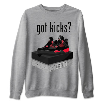 Jordan 4 Red Thunder Sneaker Match Tees Got Kicks Sneaker Tees Jordan 4 Red Thunder Sneaker Release Tees Unisex Shirts
