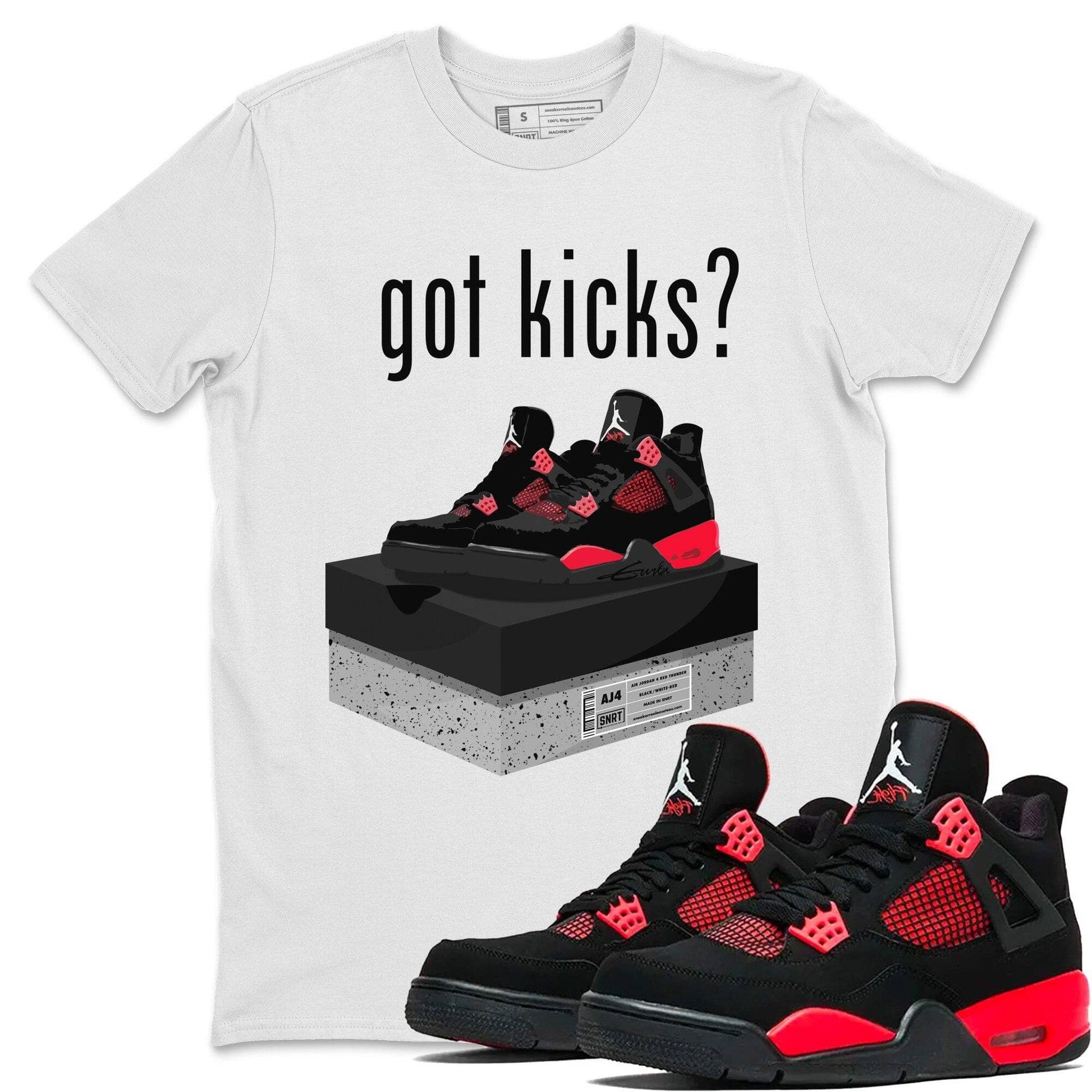 Jordan 4 Red Thunder Sneaker Match Tees Got Kicks Sneaker Tees Jordan 4 Red Thunder Sneaker Release Tees Unisex Shirts