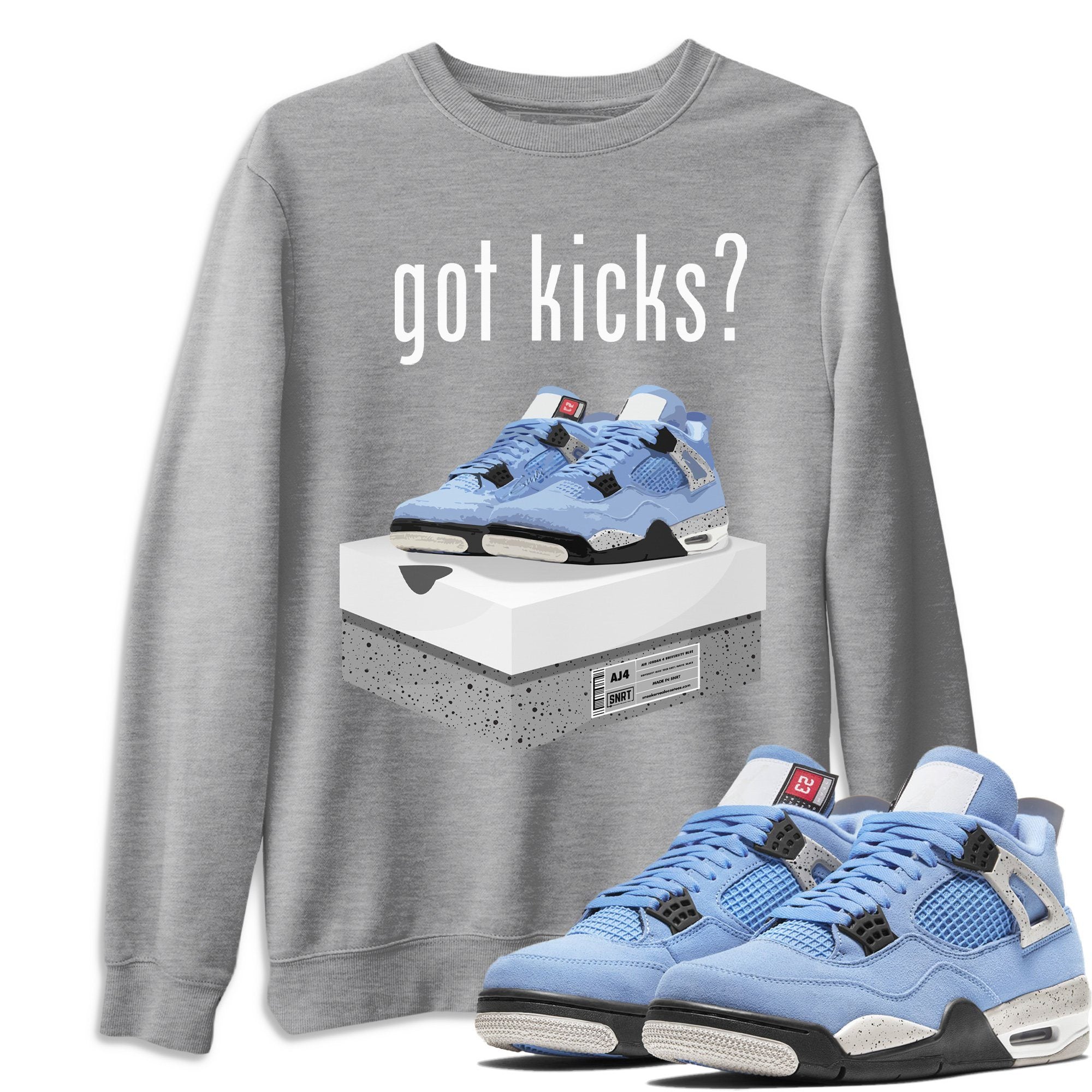 Jordan 4 University Blue Sneaker Match Tees Got Kicks Sneaker Tees Jordan 4 University Blue Sneaker Release Tees Unisex Shirts