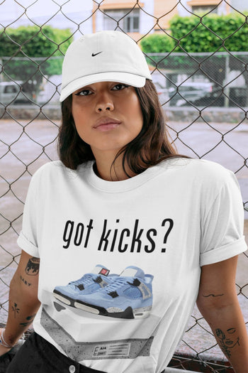 Jordan 4 University Blue Sneaker Match Tees Got Kicks Sneaker Tees Jordan 4 University Blue Sneaker Release Tees Unisex Shirts