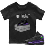 Jordan 13 Court Purple Sneaker Match Tees Got Kicks Sneaker Tees Jordan 13 Court Purple Sneaker Release Tees Kids Shirts