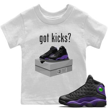 Jordan 13 Court Purple Sneaker Match Tees Got Kicks Sneaker Tees Jordan 13 Court Purple Sneaker Release Tees Kids Shirts