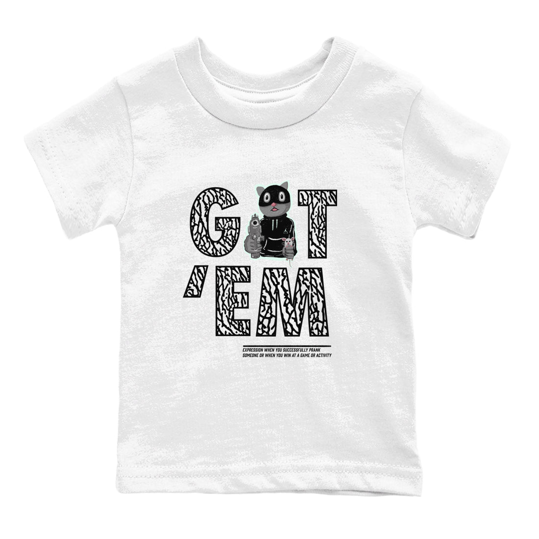 3s Green Glow shirt to match jordans Got'em Cat sneaker tees Air Jordan 3 Green Glow SNRT sneaker release tees baby toddler White 2 cotton Shirt