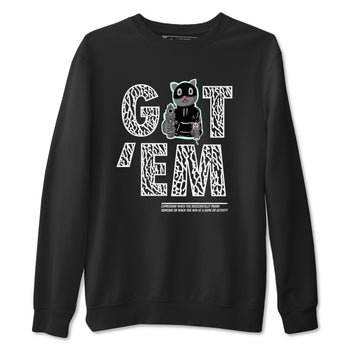3s Green Glow shirt to match jordans Got'em Cat sneaker tees Air Jordan 3 Green Glow SNRT Sneaker Release Tees unisex cotton Black 2 crew neck shirt