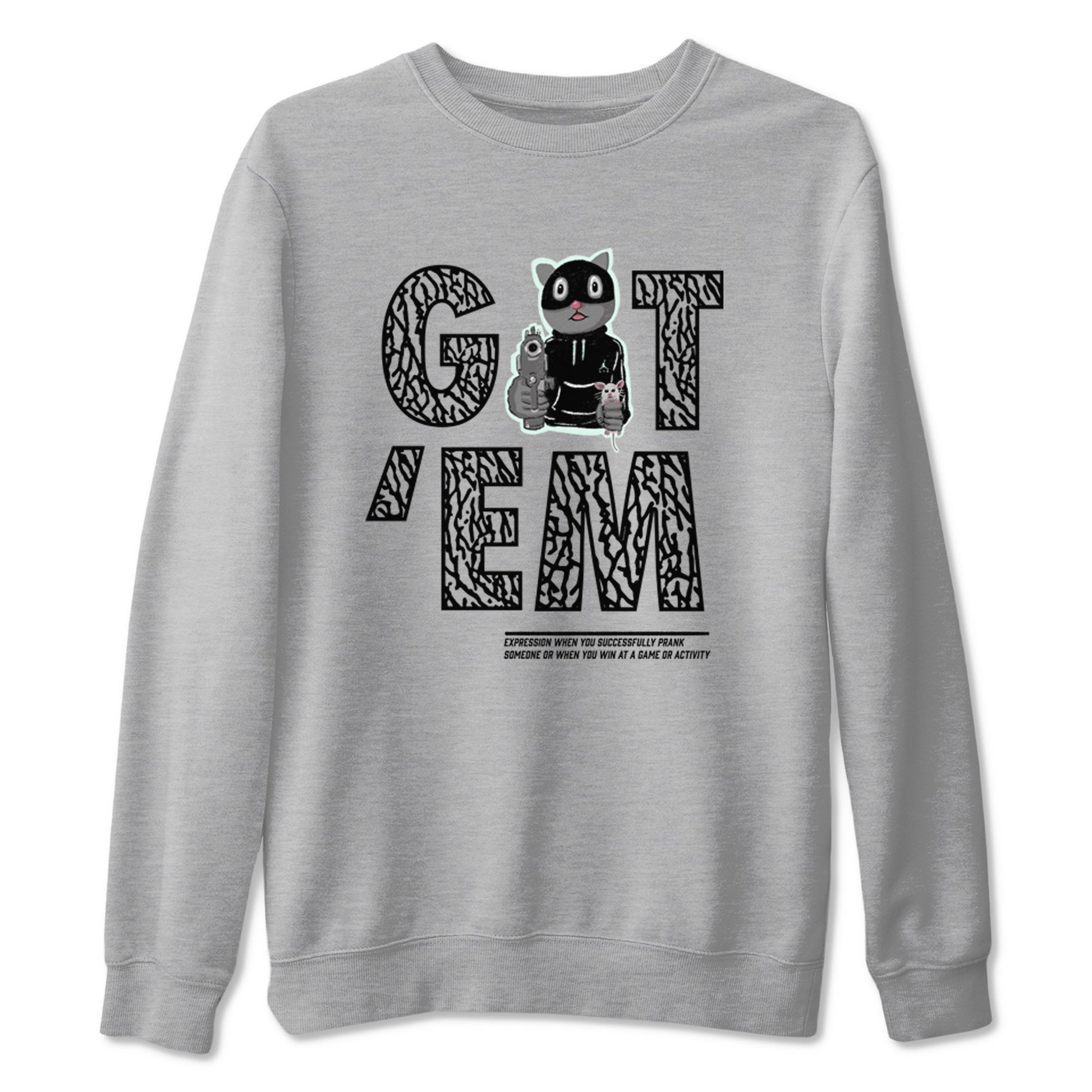 3s Green Glow shirt to match jordans Got'em Cat sneaker tees Air Jordan 3 Green Glow SNRT Sneaker Release Tees unisex cotton Heather Grey 2 crew neck shirt