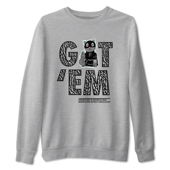 3s Green Glow shirt to match jordans Got'em Cat sneaker tees Air Jordan 3 Green Glow SNRT Sneaker Release Tees unisex cotton Heather Grey 2 crew neck shirt