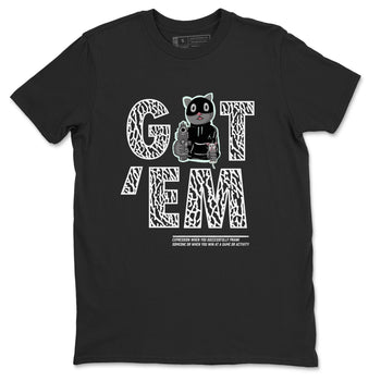 3s Green Glow shirt to match jordans Got'em Cat sneaker tees Air Jordan 3 Green Glow SNRT Sneaker Release Tees unisex cotton Black 2 crew neck shirt