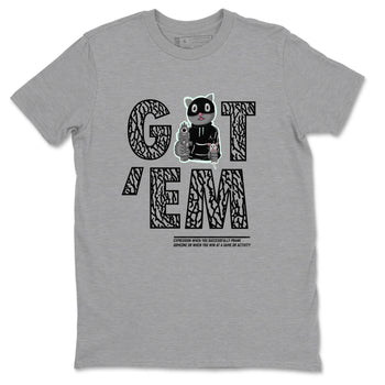 3s Green Glow shirt to match jordans Got'em Cat sneaker tees Air Jordan 3 Green Glow SNRT Sneaker Release Tees unisex cotton Heather Grey 2 crew neck shirt