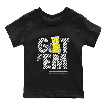 4s Vivid Sulfur shirt to match jordans Got'em Cat sneaker tees Air Jordan 4 Retro Vivid Sulfur SNRT sneaker release tees baby toddler Black 2 cotton Shirt
