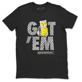 4s Vivid Sulfur shirt to match jordans Got'em Cat sneaker tees Air Jordan 4 Retro Vivid Sulfur SNRT Sneaker Release Tees unisex cotton Black 2 crew neck shirt