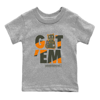 5s Olive shirt to match jordans Got'em Cat sneaker tees Air Jordan 5 Retro Olive SNRT sneaker release tees baby toddler Heather Grey 2 cotton Shirt