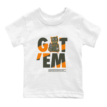 5s Olive shirt to match jordans Got'em Cat sneaker tees Air Jordan 5 Retro Olive SNRT sneaker release tees baby toddler White 2 cotton Shirt