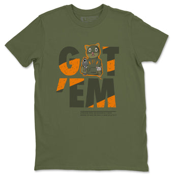 5s Olive shirt to match jordans Got'em Cat sneaker tees Air Jordan 5 Retro Olive SNRT Sneaker Release Tees unisex cotton Military Green 2 crew neck shirt