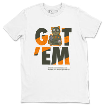 5s Olive shirt to match jordans Got'em Cat sneaker tees Air Jordan 5 Retro Olive SNRT Sneaker Release Tees unisex cotton White 2 crew neck shirt