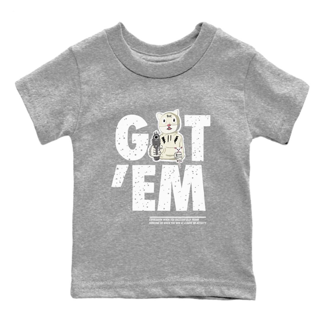 5s Sail shirt to match jordans Got'em Cat sneaker tees Air Jordan 5 SE Sail SNRT Sneaker release tees baby toddler Heather Grey 2 cotton Shirt