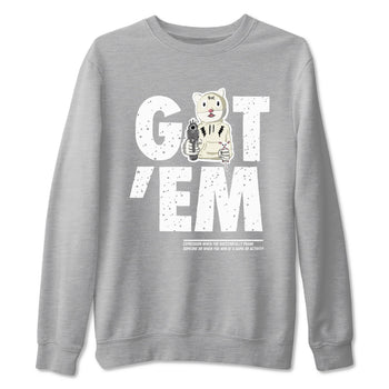 5s Sail shirt to match jordans Got'em Cat sneaker tees Air Jordan 5 SE Sail SNRT Sneaker Release Tees unisex cotton Heather Grey 2 crew neck shirt