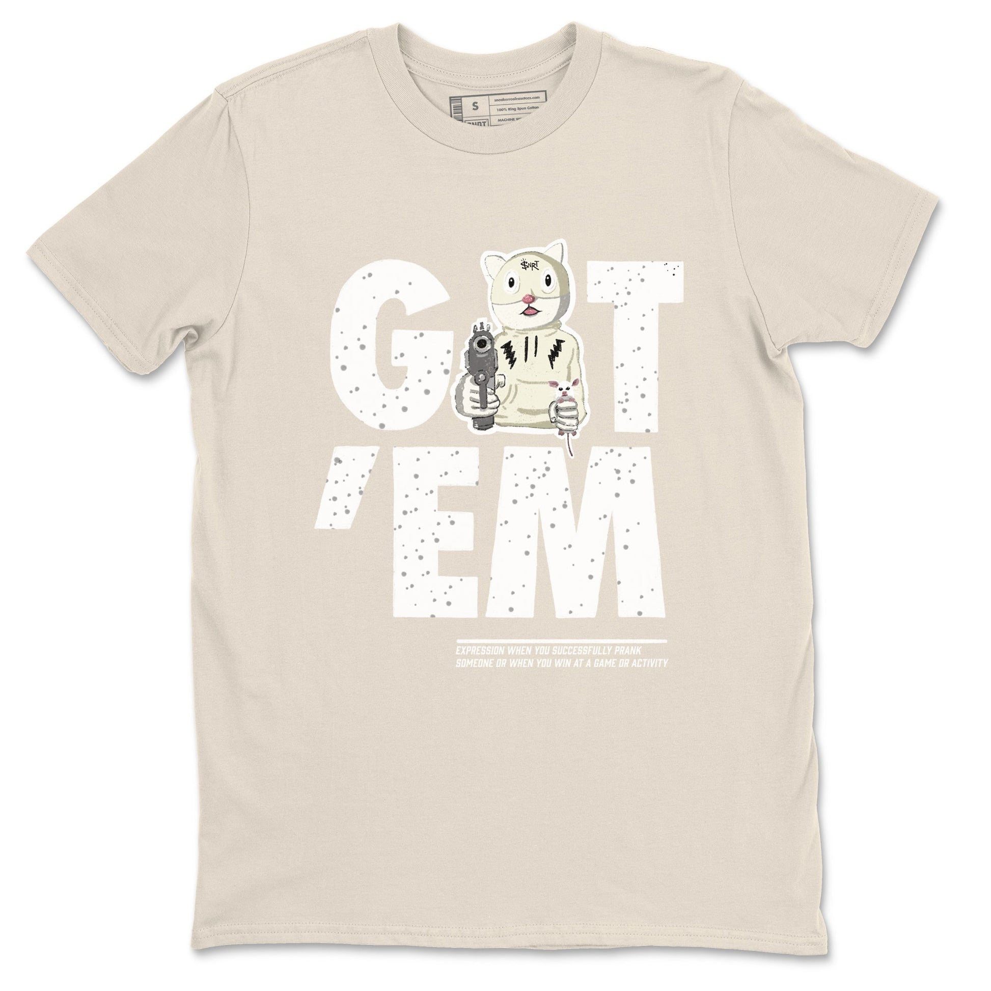 5s Sail shirt to match jordans Got'em Cat sneaker tees Air Jordan 5 SE Sail SNRT Sneaker Release Tees unisex cotton Natural 2 crew neck shirt