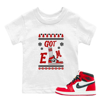 Air Jordan 1 Chicago shirt to match jordans Gotem Sweater sneaker tees Christmas dress Ugly Sweater AJ1 Chicago SNRT sneaker release tees baby toddler White 1 cotton Shirt
