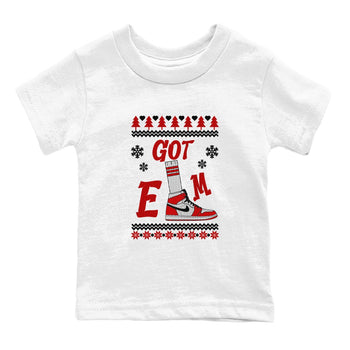 Air Jordan 1 Chicago shirt to match jordans Gotem Sweater sneaker tees Christmas dress Ugly Sweater AJ1 Chicago SNRT sneaker release tees baby toddler White 2 cotton Shirt