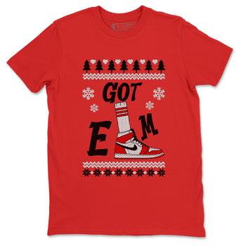Air Jordan 1 Chicago shirt to match jordans Gotem Sweater sneaker tees Christmas dress Ugly Sweater AJ1 Chicago SNRT Sneaker Release Tees unisex cotton Red 2 crew neck shirt