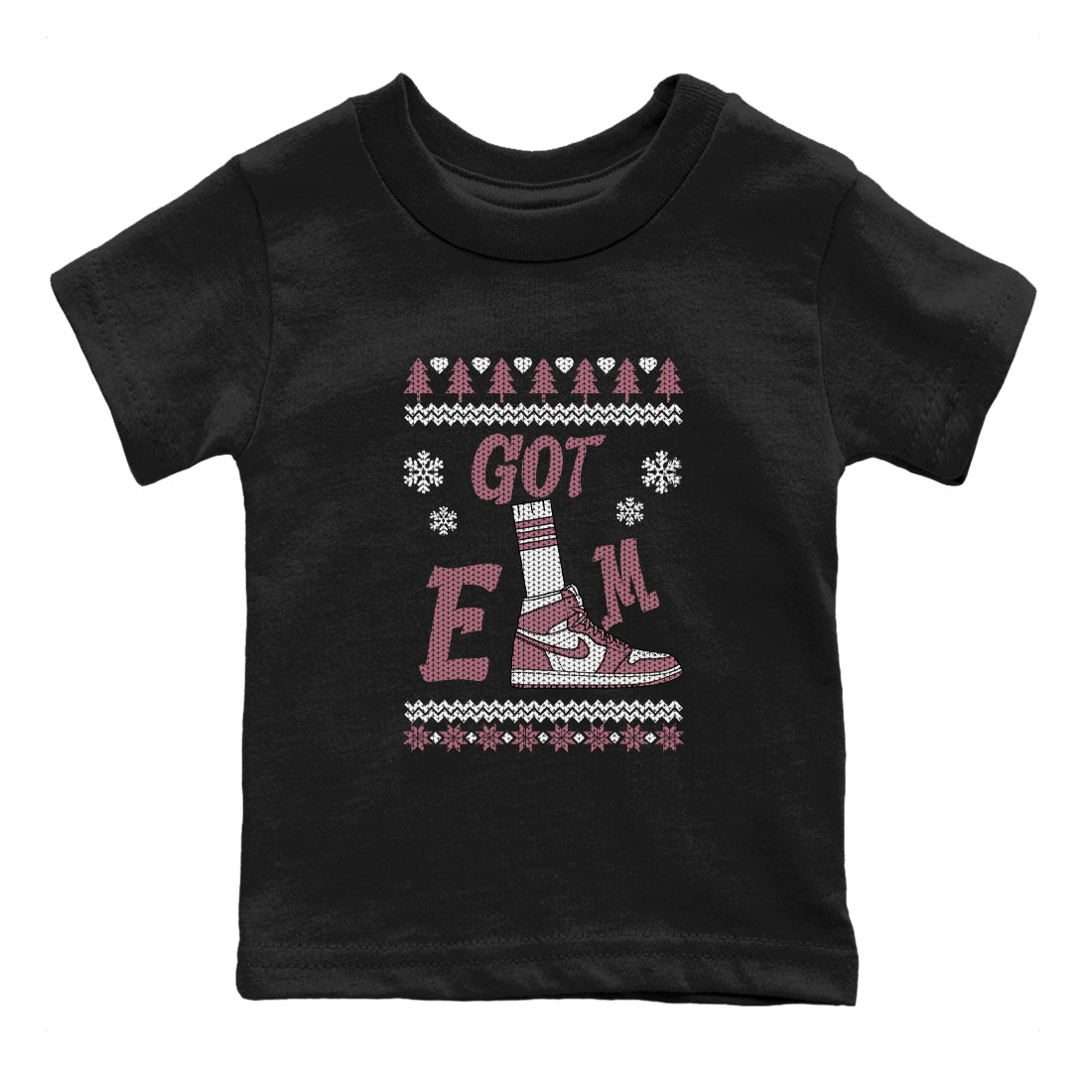Air Jordan 1 Mauve shirt to match jordans Gotem Sweater sneaker tees Christmas dress Ugly Sweater AJ1 Mauve SNRT sneaker release tees baby toddler Black 2 cotton Shirt