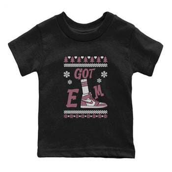 Air Jordan 1 Mauve shirt to match jordans Gotem Sweater sneaker tees Christmas dress Ugly Sweater AJ1 Mauve SNRT sneaker release tees baby toddler Black 2 cotton Shirt