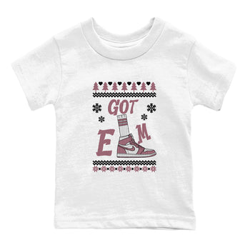 Air Jordan 1 Mauve shirt to match jordans Gotem Sweater sneaker tees Christmas dress Ugly Sweater AJ1 Mauve SNRT sneaker release tees baby toddler White 2 cotton Shirt