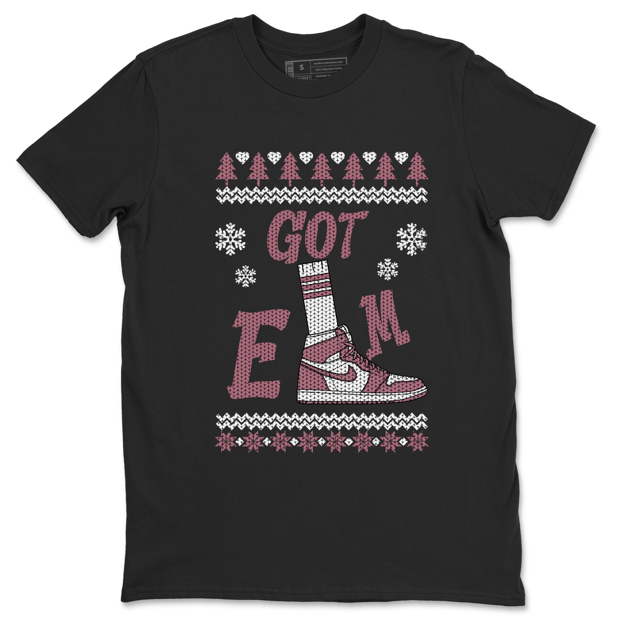 Air Jordan 1 Mauve shirt to match jordans Gotem Sweater sneaker tees Christmas dress Ugly Sweater AJ1 Mauve SNRT Sneaker Release Tees unisex cotton Black 2 crew neck shirt