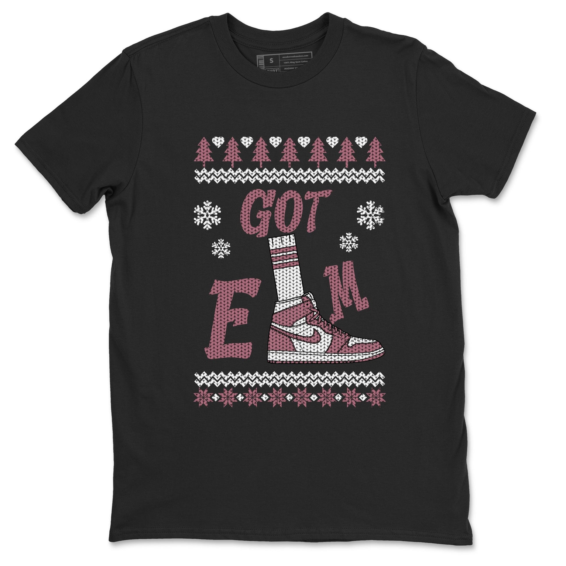 Air Jordan 1 Mauve shirt to match jordans Gotem Sweater sneaker tees Christmas dress Ugly Sweater AJ1 Mauve SNRT Sneaker Release Tees unisex cotton Black 2 crew neck shirt