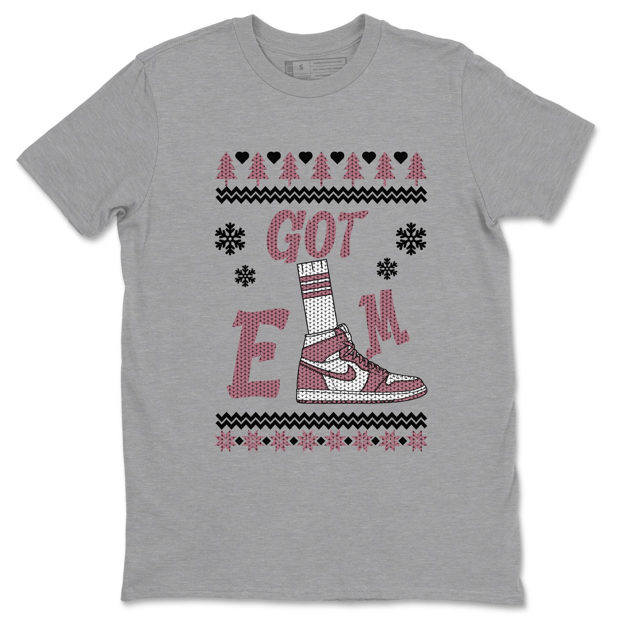 Air Jordan 1 Mauve shirt to match jordans Gotem Sweater sneaker tees Christmas dress Ugly Sweater AJ1 Mauve SNRT Sneaker Release Tees unisex cotton Heather Grey 2 crew neck shirt