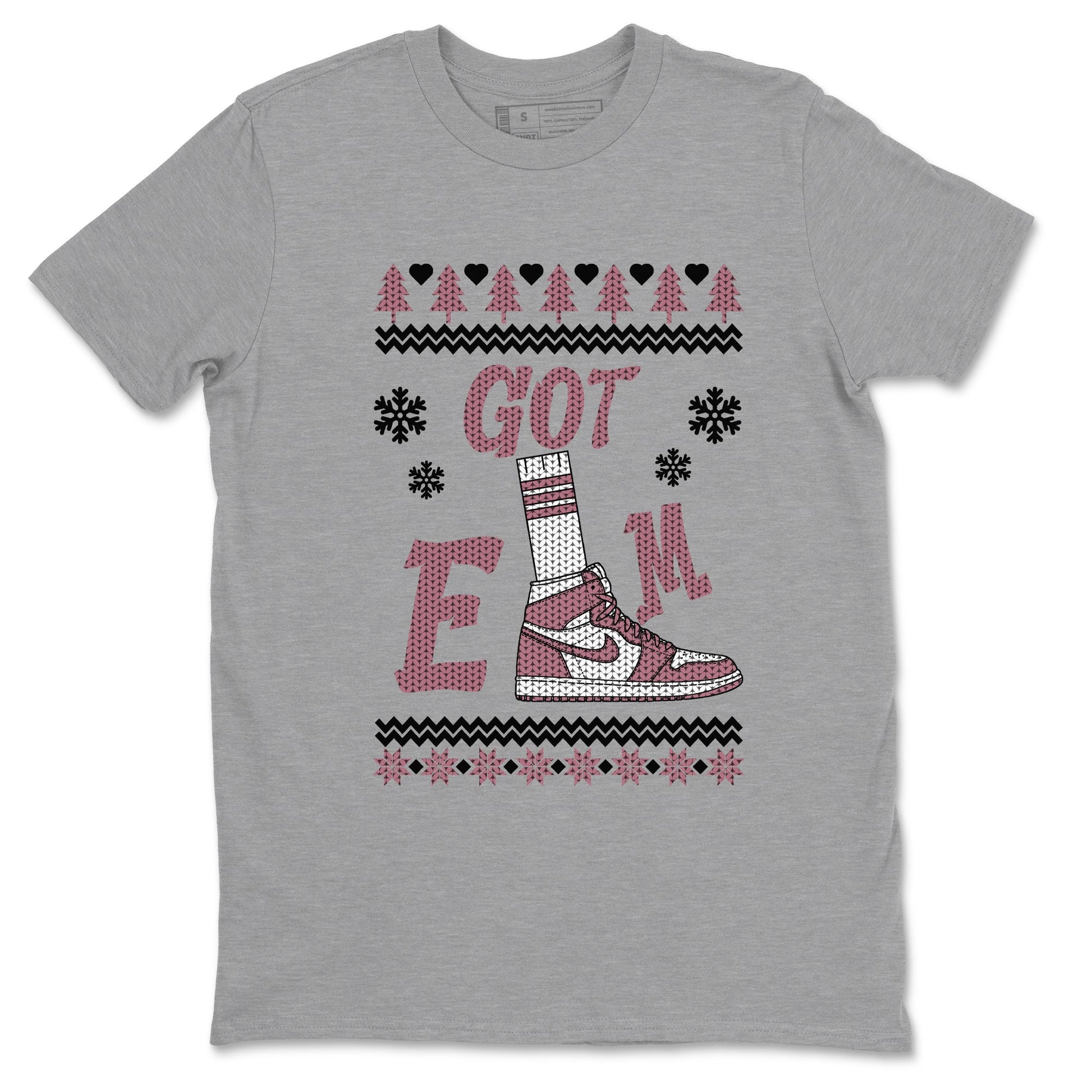 Air Jordan 1 Mauve shirt to match jordans Gotem Sweater sneaker tees Christmas dress Ugly Sweater AJ1 Mauve SNRT Sneaker Release Tees unisex cotton Heather Grey 2 crew neck shirt