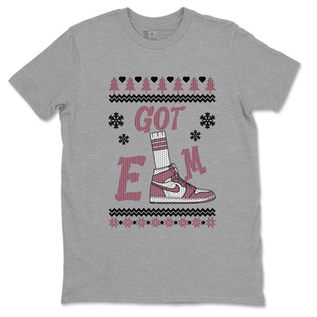 Air Jordan 1 Mauve shirt to match jordans Gotem Sweater sneaker tees Christmas dress Ugly Sweater AJ1 Mauve SNRT Sneaker Release Tees unisex cotton Heather Grey 2 crew neck shirt