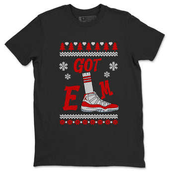 Air Jordan 11 Cherry shirt to match jordans Gotem Sweater sneaker tees Christmas dress Ugly Sweater AJ11 Cherry SNRT Sneaker Release Tees unisex cotton Black 2 crew neck shirt
