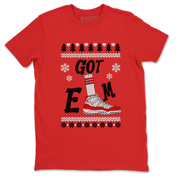 Air Jordan 11 Cherry shirt to match jordans Gotem Sweater sneaker tees Christmas dress Ugly Sweater AJ11 Cherry SNRT Sneaker Release Tees unisex cotton Red 2 crew neck shirt