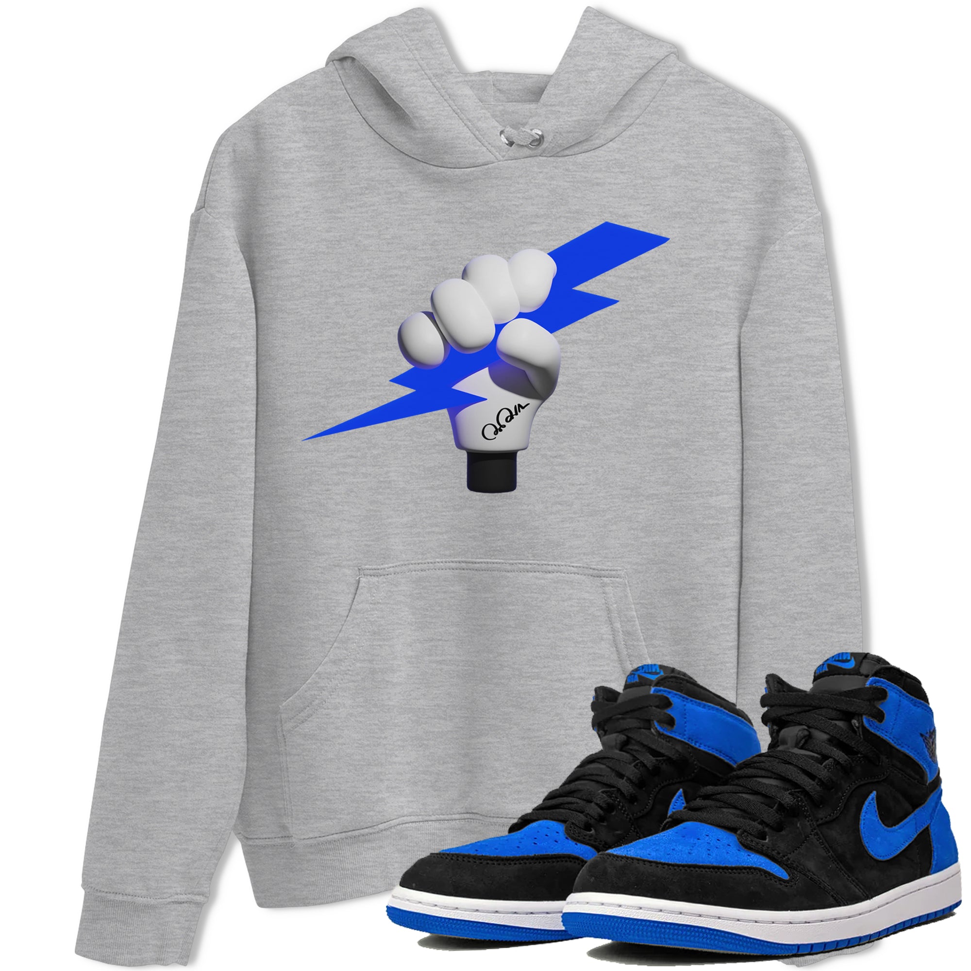 Air Jordan 1 Royal Reimagined shirt to match jordans Grab The Thunder sneaker tees AJ1 OG HIGH Royal Reimagined SNRT Sneaker Release Tees Unisex Heather Grey 1 T-Shirt